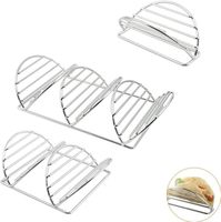 Supports de supports de taco en acier inoxydable, support de tortilla de plaque de plateau de restaurant pour outils de cuisine (1,2,3 grilles)