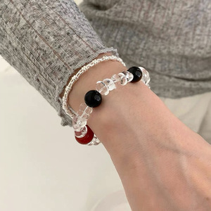 <b>Crystal</b> Bracelet With White <b>Crystal</b> Black Red Agate Tiger Eye Cat's Eye Beads Unisex Everyday Wear Jewelry - Product Image 5