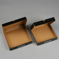 Kotak Pizza kertas desain bergelombang murah kustom kotak penyimpanan Pizza cetakan berwarna produsen kotak kemasan bergelombang