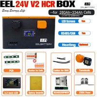Kit de batterie au lithium EEL 25,6 V 280 Ah 8S 24 V LiFePO4 314 Ah avec onduleur RS485 CAN et BMS JK 200 A pour système solaire