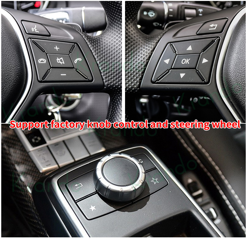 Krando Wireless Carplay Interface Box per Mercedes Benz A W176 GLA W156 NTG 4.0 4.5 5.0 Siri Control Android aggiornamento automatico AI