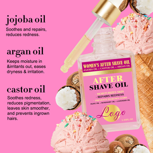 Huile Après-Rasage Apaisante et Réparatrice OEM pour Femme : Réduit les Rougeurs, Prévient les Poils Incarnés, Hydrate, Illumine la Peau, Soulage les Irritations et les Brûlures de Rasoir - Product Image 3