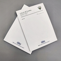 Bloc-notes A6 avec 50 feuilles à grille de points, bloc-notes pour chambre d'hôtel, bloc-notes adhésifs avec logo