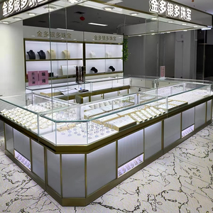 Bán Chạy Nhất Nhà Máy Tùy Chỉnh Vàng Cửa Hàng Đồ Trang Sức Đồ Nội Thất Hiển Thị Bằng Gỗ Tủ LED Chiếu Sáng Sang Trọng Thời Trang Phụ Kiện <span class=keywords><strong>Showcase</strong></span> - Product Image 5