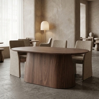 Tables à manger de style nordique avec piétement sur pied pour appartements et restaurants décontractés