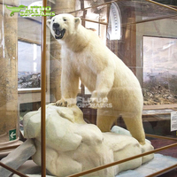 Décoration de salle d'achat Animal réaliste Animatronique Ours polaire