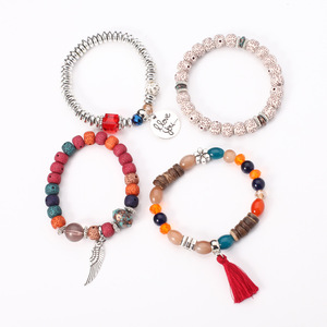 Fashion Jewelry Beaded <b>Bracelets</b> Wings I <b>Love</b> You Charm Boho Style Women's Gift Made In China - Product Image 4