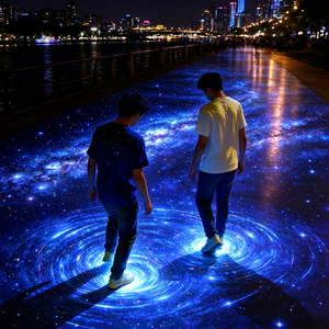 Apportez la projection interactive au sol sur les allées publiques avec des jeux de sol personnalisés et un système de projection extérieur lors d'événements - Product Image 1