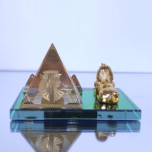 <span class=keywords><strong>Pirámide</strong></span> <span class=keywords><strong>egipcia</strong></span> de cristal dorado, modelo para regalo religioso - Product Image 4