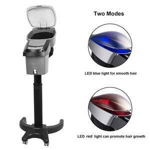 เครื่องอบไอน้ำโอโซนแบบมืออาชีพ พร้อมไฟ LED สีแดง/น้ำเงิน สำหรับร้านเสริมสวย เครื่องพ่นไมโครมิสต์บำรุงเส้นผมด้วยน้ำมันสปา - Product Image 3
