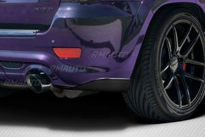 Para Jeep Grand Cherokee SRT SRT8 WK2 2011-2022, un par de protectores laterales del parachoques trasero, difusores, alerones, labio de alerón, negro brillante - Product Image 6