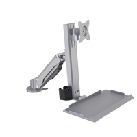 Meisonic chariot médical T8-GA01KB-Z avec bras de moniteur monté sur Table nouveau plateau de clavier et support de moniteur Angle d'inclinaison de 90 degrés