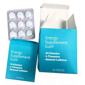 Goma de Mascar OEM ODM con Vitaminas y Energía para Antes del Ejercicio, Sin Azúcar, Sabor Menta Refrescante, Cafeína Natural, Vitaminas B, L-Teanina y Menta - Product Image 2