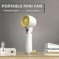 Mini ventilateur portable USB rechargeable haute vitesse pliable pour bureau, extérieur et usage personnel – Idéal pour l'été