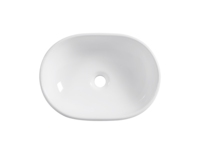Lavabo in Ceramica di Lusso con Bordo Dorato per Hotel, Design Moderno con Scarico