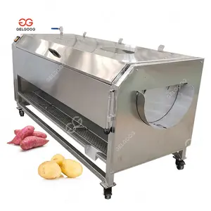 Industrial Fruit and Root Vegetable Cleaner Peeler Machine Brush Sweet Potato Washer for Sale