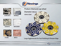 Disque de meulage diamanté de 4 pouces/100 mm rempli de résine, pour granit, marbre, pierre, outils abrasifs