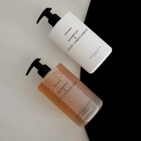 Bouteilles de shampooing et d'après-shampooing en plastique HDPE réutilisables de 250 ml, 300 ml, 450 ml, au toucher doux, avec logo personnalisé, emballage pour soins de la peau