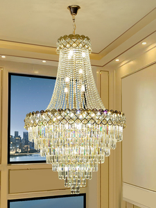 Lampade a sospensione a foglia americana oro Designer di lusso Villa Hotel <span class=keywords><strong>soggiorno</strong></span> lampada decorativa <span class=keywords><strong>lampadario</strong></span> <span class=keywords><strong>moderno</strong></span> a Led in cristallo - Product Image 3