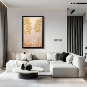 Peinture décorative moderne simple encadrée avec un <span class=keywords><strong>arbre</strong></span> <span class=keywords><strong>en</strong></span> <span class=keywords><strong>relief</strong></span> 3D, design haut de gamme pour salon, fabriqué <span class=keywords><strong>en</strong></span> Chine, modèle 36521520 - Product Image 4