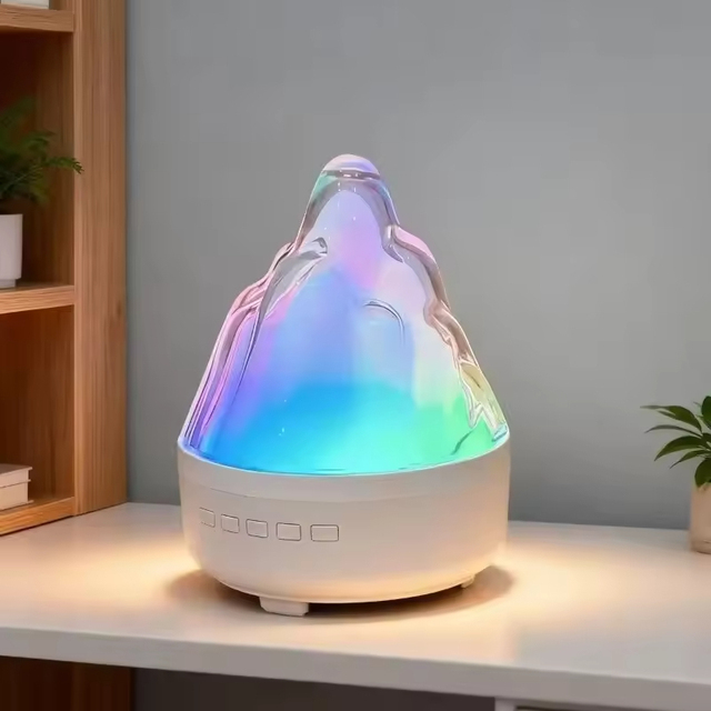 Snow Mountain Cool RGB Bluetooth Speaker Living Room Hotel Chargeable Atmosphere Night Light Desktop HIFI Soundbox