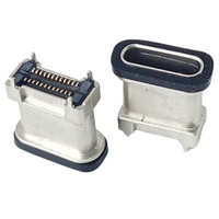 Connecteur USB vertical étanche IPX8 pour PCB SMT SMD, 24 broches, type C femelle, connecteur de charge USB, prise de charge 5A