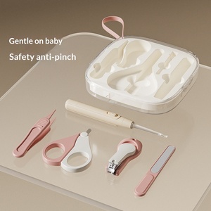 Kit de <span class=keywords><strong>manucure</strong></span> professionnel pour bébé, coupe-ongles 5 en 1 en acier inoxydable, portable, sûr, ciseaux de toilettage, éclairé - Product Image 3