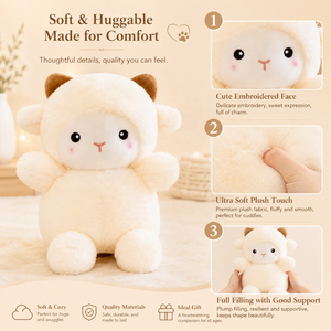 Peluche mouton mignonne |   Mascotte personnalisée OEM/ODM |   Vente en gros d'usine |   Idéal pour les cadeaux, les machines à griffes et la promotion de marques - Product Image 5