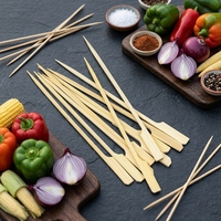 Brochettes à steak en bambou jetables 100% naturelles, longueur 15 cm, plus de 12 pièces, outils de barbecue en plein air, accessoires de camping, accessoires de barbecue