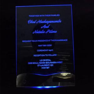 Custom Laser Engraved Acrylic <strong>Neon</strong> LED Table Number Stand for Wedding <strong>Invitation</strong> Menu <strong>Party</strong> Bar Restaurant Event Decoration - Product Image 4