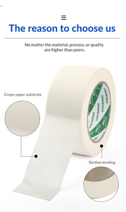 Vente directe d'usine en gros haute crêpe papier ruban de masquage peintres auto-adhésif simple côté acrylique 50m longueur 5cm - Product Image 3
