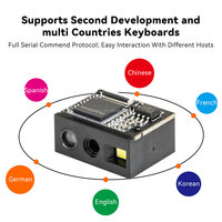 Escáner de Código de Barras USB Mini Integrado NORGEE con Lectura de Códigos QR, Color Negro, Módulo Lector de Códigos de Barras OEM en Stock