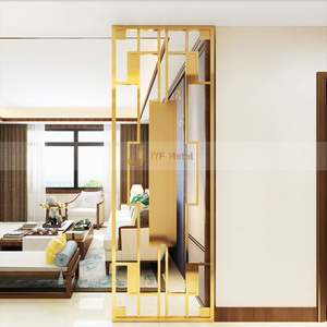 Panneaux décoratifs muraux imperméables et durables en acier inoxydable découpé au laser, écran métallique translucide, design personnalisé, mobile - Product Image 2