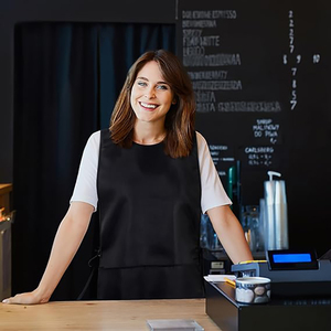 Tablier de travail personnalisé avec logo, veste uniforme, cape, tablier de ménage, tablier de cuisine, de pâtisserie, de styliste avec 2 poches - Product Image 6