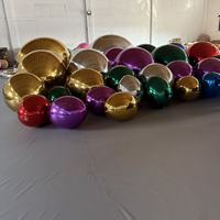 Balon Dekoratif Cermin Perak PVC Tiup Besar Kustom Pabrik, Warna-warna Mengkilap untuk Dekorasi Iklan