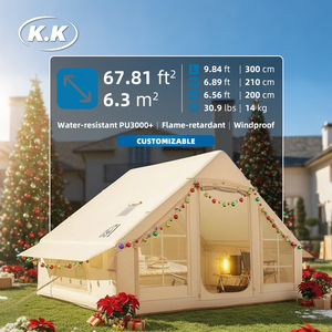 Kawagebo Kamp (KK) 10' X 7' Inflable 6.3 ㎡   Carpa <span class=keywords><strong>de</strong></span> Glamping Inflable para 3-4 Personas, Carpa <span class=keywords><strong>de</strong></span> Camping <span class=keywords><strong>de</strong></span> Tela Oxford - Product Image 1