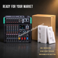 Console de mixage audio professionnelle NK-120 4/6/8/12 canaux avec 99 effets DSP, alimentation fantôme 48V, USB pour scène, studio et sonorisation en direct