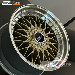 Rines Forjados Personalizados de 2 Piezas, 5 X 114.3, 5 X 120, 5 X 130, de 17, <span class=keywords><strong>18</strong></span>, 19, 20, 21 y 22 Pulgadas, con Borde Profundo Dorado Pulido, para <span class=keywords><strong>bbs</strong></span>, <span class=keywords><strong>BMW</strong></span>, Porsche - Product Image 3