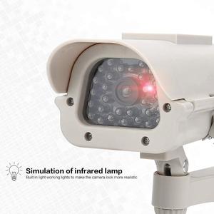 Outdoor <strong>Security</strong> Solar <strong>Fake</strong> Dummy CCTV <strong>Camera</strong> Battery Powered with Red Flash Lights Housing H.264 Video Compression Format - Product Image 4