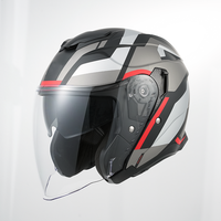 Casque de moto à face ouverte ECE2206, nouveau modèle, noir mat, ABS, pour la conduite sur route, homologué