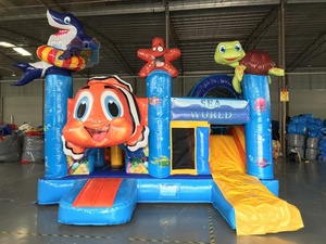 Inflatable nhỏ Bounce House trượt bouncy lâu đài Inflatable bouncers cho trẻ em Inflatable Combo Bouncer với trượt - Product Image 2