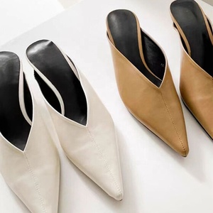 Women Low Thin Heels Slippers Sexy Pointed Toe on <b>Shoes</b> Dress Summer Outdoor Office Ladies Sandals - Product Image 6