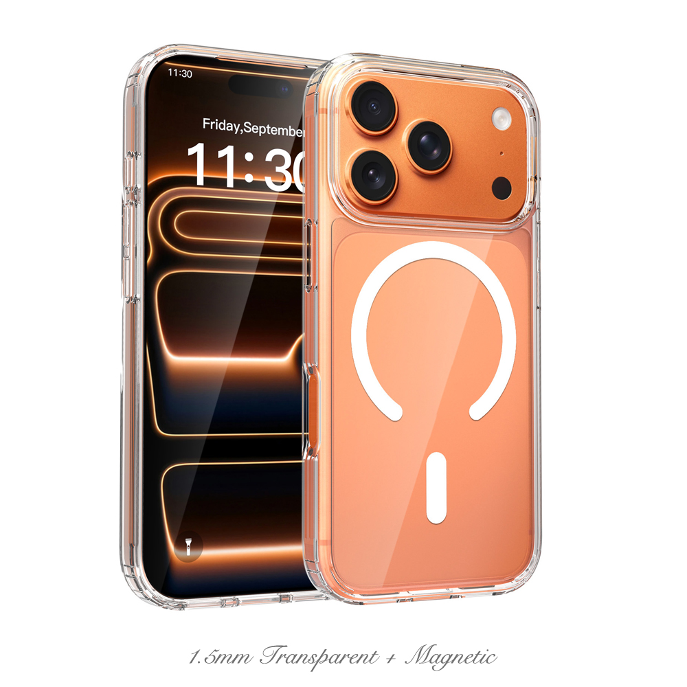 1,5 mm - Grand trou pour caméra - Transparent magnétique