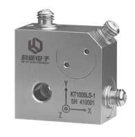 IEPE/ICP 3 Axis Accelerometer Piezoelectric Transducer Pemantau Getaran Mesin Sensor Akselerasi Triaksial ±100g 50mV/g