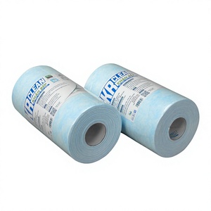 KRCLEAN กระดาษเช็ดครัวสีฟ้า 100 แผ่น 20x20 ซม. 1 ชั้น แบบใช้แล้วทิ้ง สำหรับทำความสะอาดบ้าน - Product Image 1
