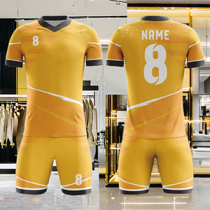 Top Selling Custom Logo Men's Football Kit 20-Piece Set 100% <b>Polyester</b> Short Sleeve Breathable & Quick Dry - Product Image 5