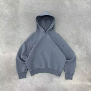 Sweat-shirt personnalisé 100% coton, poids lourd, fournisseur, sans cordon, imprimé DTG, surdimensionné, 400 g/m², molleton <span class=keywords><strong>vintage</strong></span> pour <span class=keywords><strong>homme</strong></span> - Product Image 1