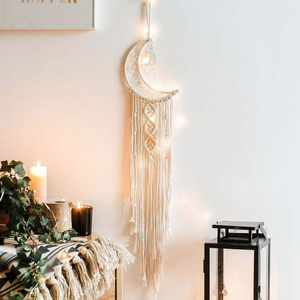 <span class=keywords><strong>Tapiz</strong></span> Bohemio Vintage de Alta Calidad con Diseño de Atrapasueños, Hecho a Mano, Tejido en Macramé, para Decoración del Hogar - Product Image 1
