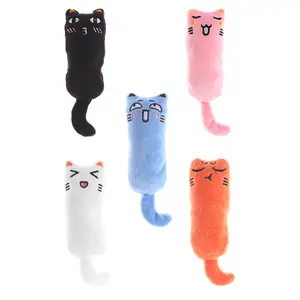 Cute expression doll plush pet toys teething interactive catnip cat toys