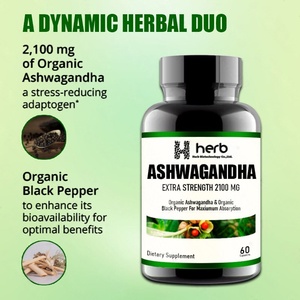 Cápsulas de Extracto de Raíz de Ashwagandha Herbal para el Bienestar, Suplemento para el Cuidado de la Salud del Sueño de Alta Calidad y Gran Venta - Product Image 2